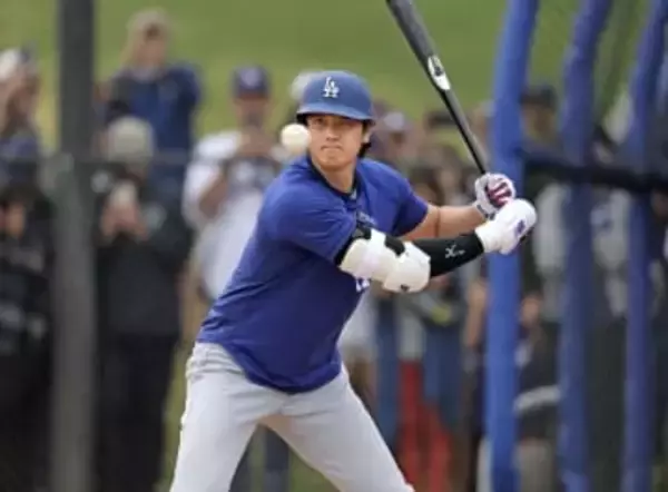 大谷キャンプ「初安打」　2度目の実戦形式打席