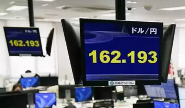 対ドル39年ぶり162円台　金利差意識、介入警戒も