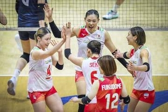 日本、2連勝で準々決勝へ　バレー女子アジア選手権