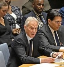 ガザ復興へ資金拠出を　ブレア元英首相、安保理で要請