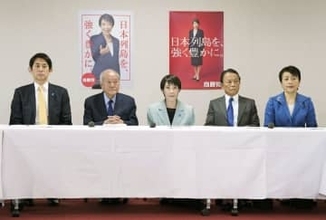 首相、予算早期成立に意欲　「力を合わせ」自民役員会