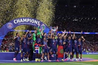 パリSGがサッカー欧州CL連覇　PK戦制しアーセナルを下す