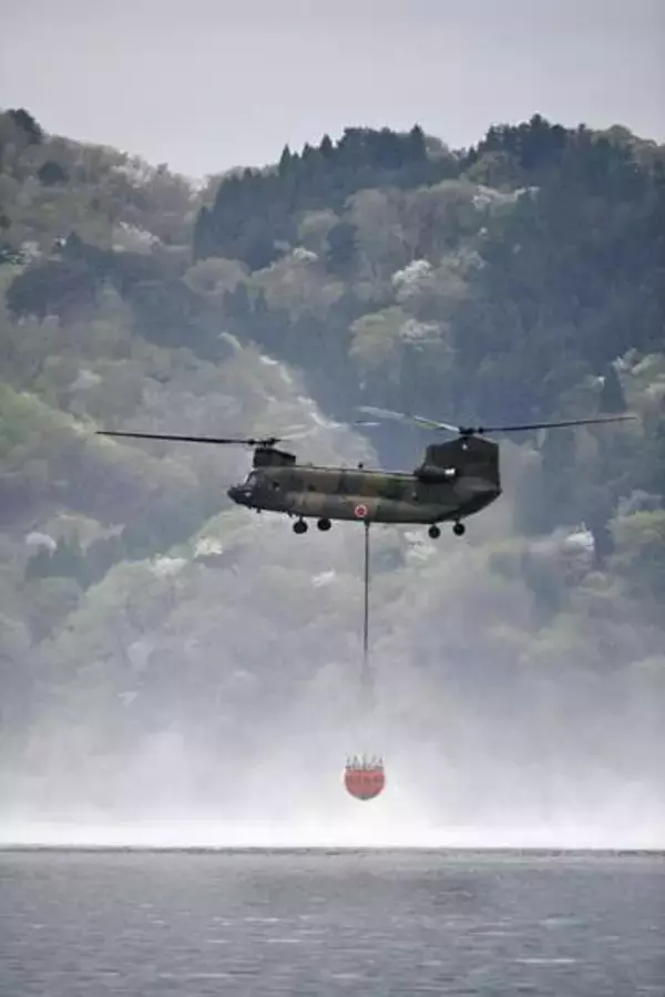 岩手の山林火災、消火活動続く　大槌町、発生6日目