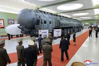 国防博物館でICBM展示　北朝鮮、金正恩氏「国宝」