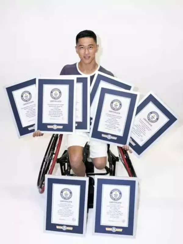 小田凱人、四つギネス記録追加　車いすテニス、20歳の誕生日に