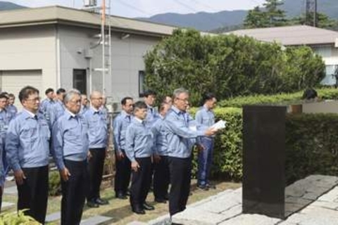 関電社長、事故教訓風化させない　美浜原発追悼式