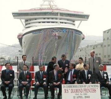 ＜あのころ＞Dプリンセスが進水式　23年前の4月12日