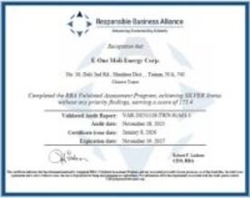 Molicel、RBAシルバーステータスを取得し、倫理的バッテリー製造の新たなベンチマークを確立