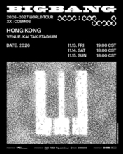 BIGBANG 2026-2027 WORLD TOUR < XX : COSMOS > IN HONG KONGを正式に発表