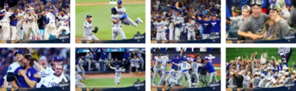 「MLB ワールドシリーズ 2025 優勝記念 ロサンゼルス・ドジャースプレミアムフレーム切手セット」の画像