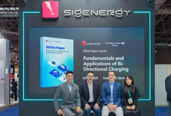 SigenergyとThe Mobility House Energy、ホワイトペーパー「双方向充電の基礎と応用」を発表