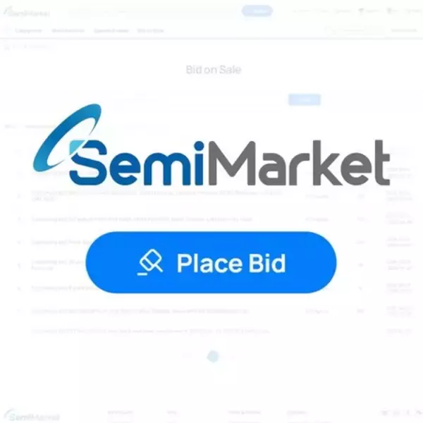 SurplusGLOBAL SemiMarket、オンライン設備売却入札で世界のバイヤー40社以上が参加、売却価格は70%上昇