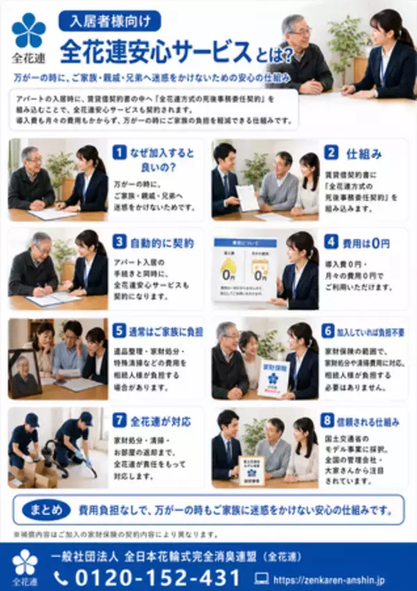 「全花連安心サービスが国交省モデル事業に採択」の画像