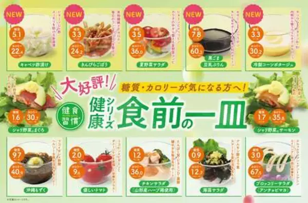 「健康シリーズ食前の一皿」累計300万食突破！ 好評につき、夏におすすめな5商品が新登場