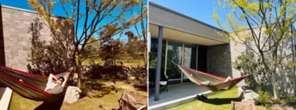 「「庭でキャンプと焚火を楽しむ」～日常の喧騒を忘れ、まるで森の中にたたずむ理想の住まい～」の画像