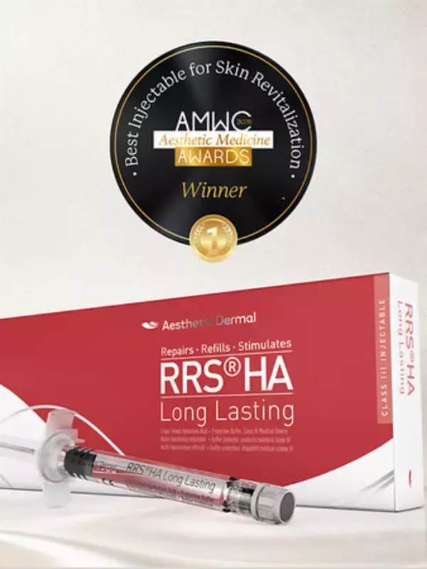 「RRS（R）HA Long LastingがAMWC2026で「肌再生（Skin Revitalization）」部門のBest Injectable賞を受賞し、Skin Tech Pharma Groupのスキンビルダー部門におけるリーダーシップを強化」の画像