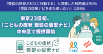 東京23区初「こどもの症状 受診の目安ナビ」中央区で提供開始・トライアル利用結果を公開