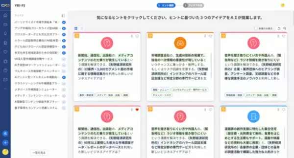 「「AIでアイデアが出る！」ビジネスアイデア創出ツール 『AIDEL』 の提供開始」の画像