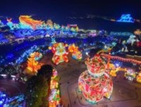 自貢（中国）ランタンフェスティバルが中国のカラフルなランタンによる視覚の祝宴を披露