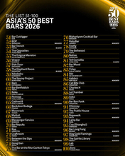 ASIA'S 50 BEST BARS、2026年の拡張版51-100位リストを発表