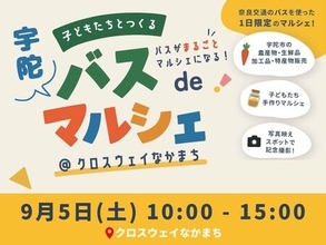 奈良交通のバスがまるごとマルシェに 9月5日「宇陀 バスdeマルシェ」クロスウェイなかまちで開催
