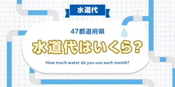 【水道代】47都道府県、水道代はいくら？47都道府県別のアンケート調査結果を発表！