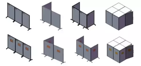 「レーザー溶接機の安全対策を強化。組み合わせ可能な「専用パーテーション」と「遮光カーテン」を発売開始」の画像