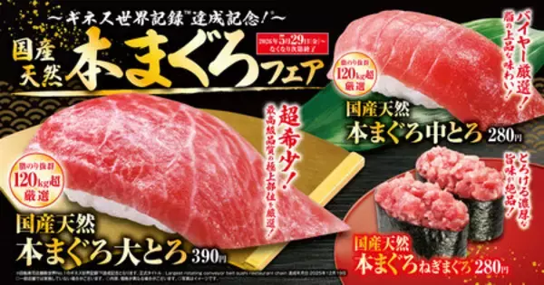 「国産天然本まぐろ」フェア―5月29日（金）より期間・数量限定で販売―