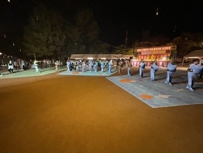 金沢工業大学起業部がプロジェクションマッピングによる“デジタル盆踊り”と夜店を実施