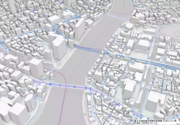 「複数移動手段のネットワークデータ「Mobility based Network」とGISプラットフォーム「ArcGIS」が連携」の画像