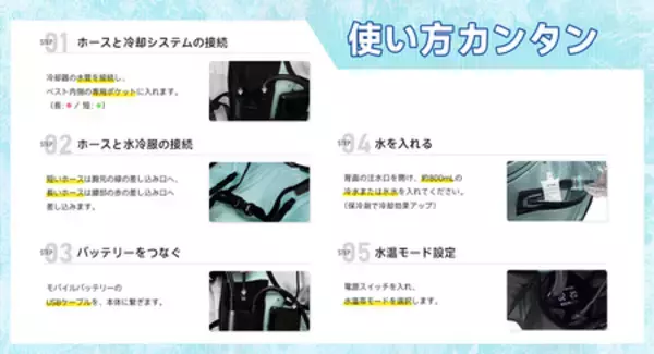 「【夏の現場を“着る冷房”でサポート】ペルチェ×水冷のハイブリッド冷却ベストを販売」の画像