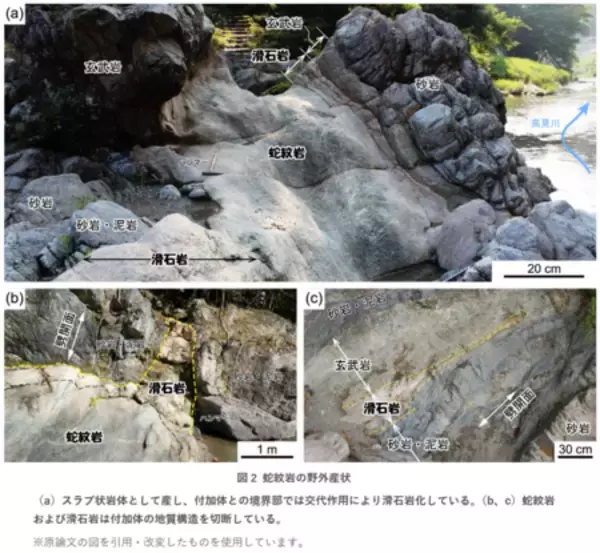 「ここにどうして蛇紋岩？」の画像