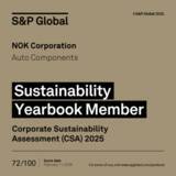 「NOK、S&P Global社「The Sustainability Yearbook 2026」の「Yearbook Member」に２年連続選定」の画像1