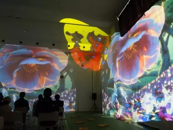 「アート作品や能登半島地震震災復興メッセージなど上下左右360度のプロジェクションマッピングで没入体験」の画像