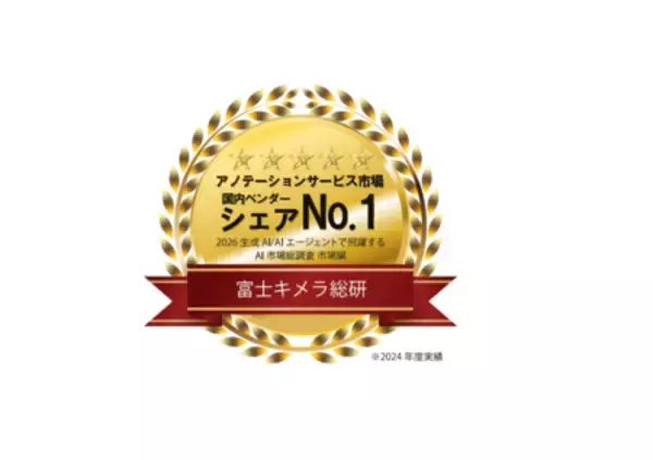 「2025 生成AI／AIエージェントで飛躍するAI市場総調査 市場編」2024年度実績でアノテーション市場国内1位