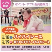 総勢225名の赤ちゃん大イベント！ ハイハイレース、よちよちレース、赤ちゃんすもうで成長を祝おう！