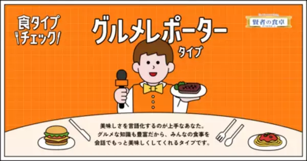 「あなたの“食タイプ”を判定『食タイプチェック』スタート！」の画像