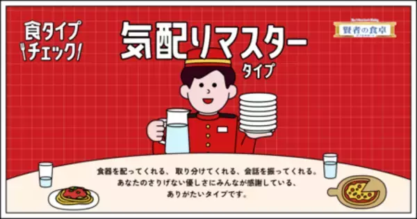 「あなたの“食タイプ”を判定『食タイプチェック』スタート！」の画像