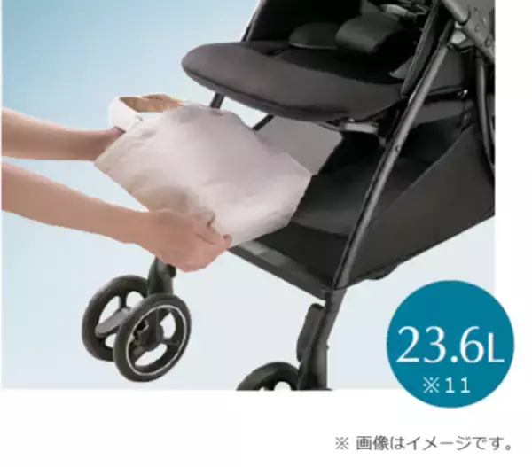 「4輪フリーでスッと真横にスライドできるベビーカー 『ラクーナ クッション フリー プラス AE』新発売」の画像