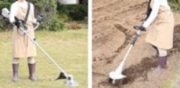 「ブラシレスモーター搭載充電式刈払機」 「充電式グラストリマー・カルチ２点セット」3月中旬より発売開始