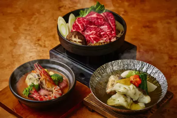 「アートホテル大阪ベイタワー 料理長が贈る 冬のごほうび御膳 あったか鍋×アフタヌーンティースタイル」の画像