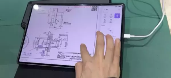 「DXで紙への印刷、手書きが不要に！ タブレット上ですべての作業が完結します。」の画像