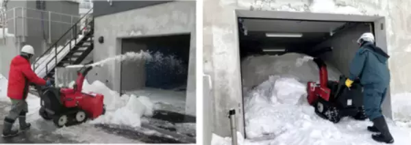 真夏のオフィスを雪でクールダウン