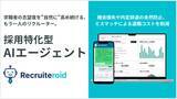 「採用チームに24時間稼働の自律型AIリクルーターを。採用特化型AIエージェント『Recruiteroid』を提供開始。」の画像1