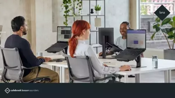 「Colebrook Bosson Saunders、リサイクル可能なハイブリッド世代向けエルゴノミクスラップトップスタンド「Lana」を正式発売」の画像