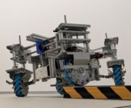 段差に強い全方向搬送ロボットを開発