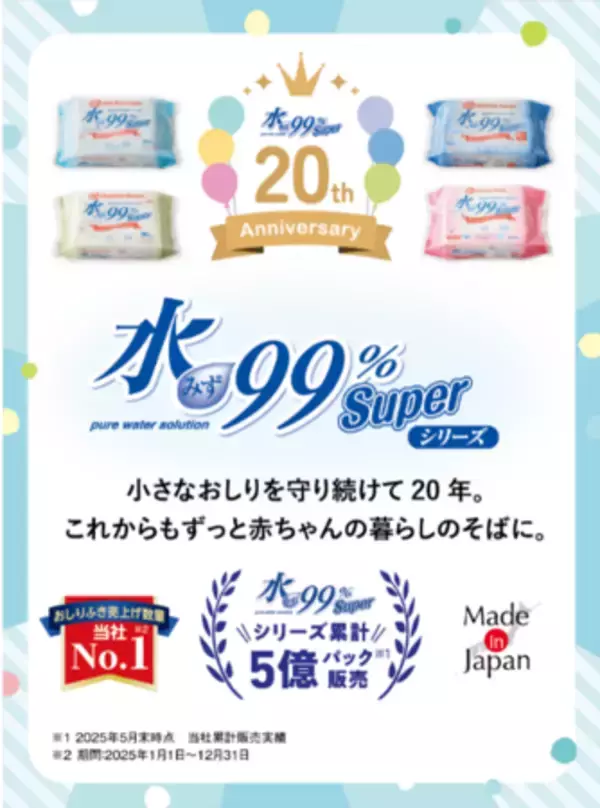 「0か月から使えるドライシャンプーシート 『水99％Super あたますっきり厚手シート』販売開始！」の画像