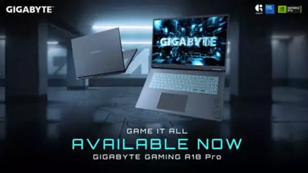GIGABYTE GAMING A18 PROの販売開始を発表。18インチゲーミングノートPCの新たな基準を打ち立て、持続的な高いパフォーマンスとスリムなデザインを実現
