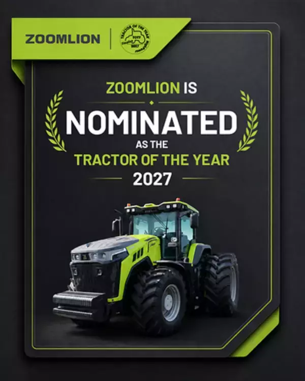 Zoomlionのハイブリッドトラクター「DV3504」、トラクター・オブ・ザ・イヤー2027（TOTY 2027）の2部門で最終候補入り、中国製高馬力農業機械分野で画期的成果