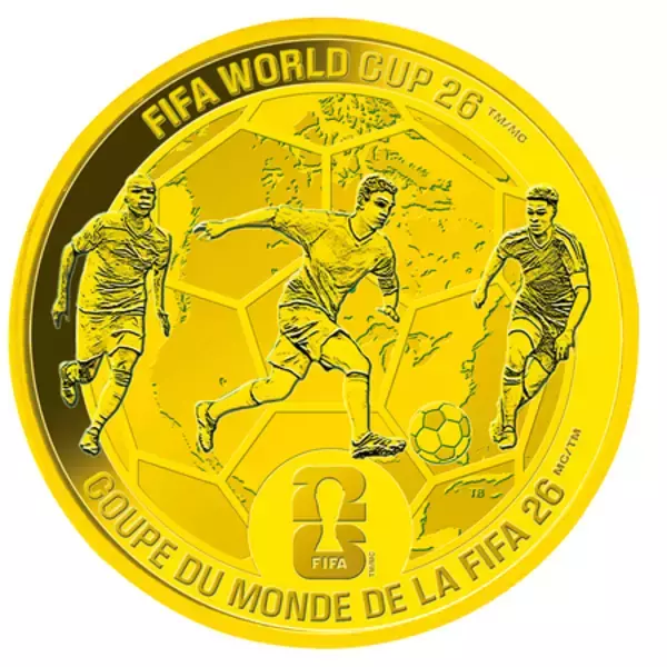 「「ＦＩＦＡワールドカップ２６」公式記念コイン」の画像